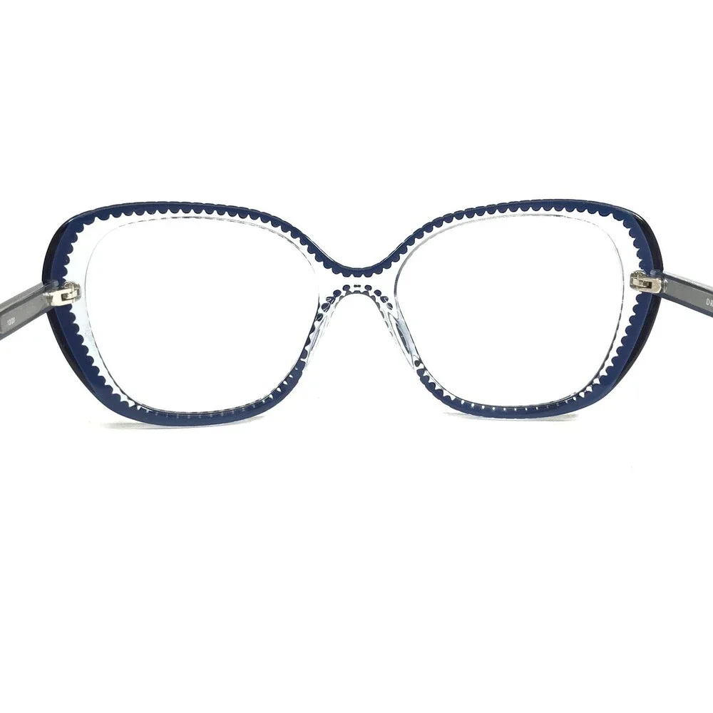 Draper James Eyeglasses Frames DJ7032 424 BLUE Clear Square Oversized 56-18-140